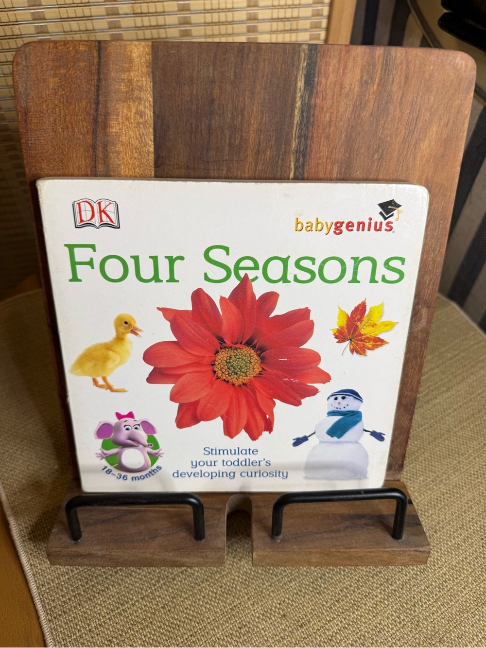 Four Seasons Baby Genius Board Book - Red Flower Cover cardboard